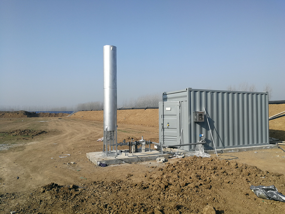 天康宏展汝南養殖場沼氣火炬